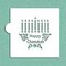 Happy Chanukah and Menorah Cookie &#x26; Craft Stencil | CM080 by Designer Stencils | Cookie Decorating Tools | Baking Stencils for Royal Icing, Airbrush, Dusting Powder | Craft Stencils for Canvas, Paper, Wood | Reusable Food Grade Stencil